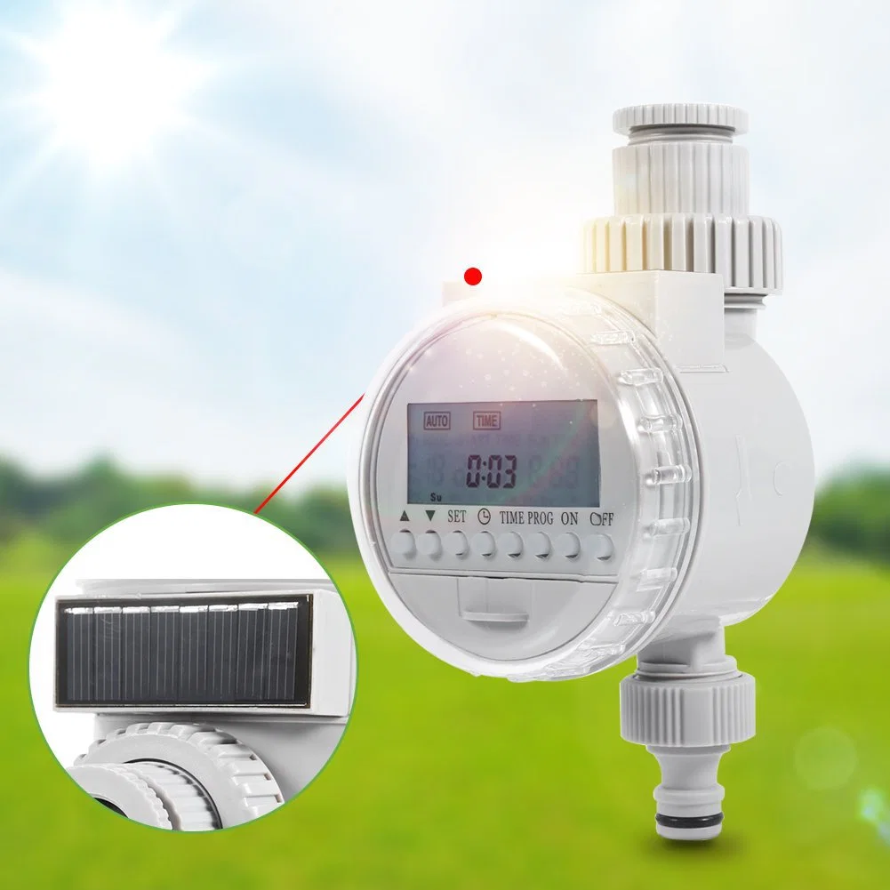 Auto Water Saving Irrigation Controller LCD Digital Watering Timer for Home Garden Programmable Solar Timer Hose Faucet Esg17741